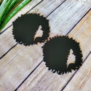 2/$20 Laser Cut Afro Earrings